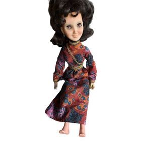 Vintage Hasbro 1972 Aimee Doll Brunette Mother Brown Eye Fashion Twist Waist 18”